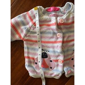 Joules Baby Girls Ladybug Striped Knit Button Front Cardigan Sweater
